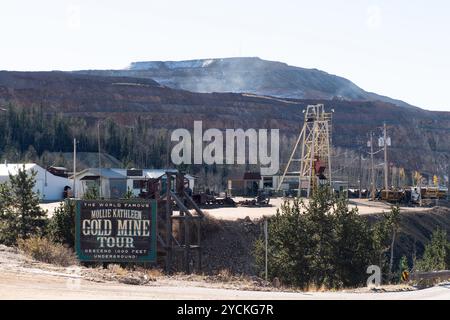 La mine d'or Molly Kathleen près de Cripple Creek, Colorado. La mine Molly Kathleen est une attraction touristique qui emmène les touristes dans un ascenseur à 1000 frais Banque D'Images