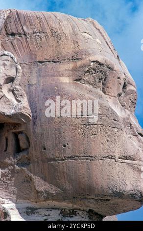 Grand Sphinx de Gizeh, le Caire, Égypte, septembre 1989 Banque D'Images