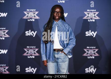 Milan, Italie. 22 octobre 2024. Mimi assiste à la conférence de presse de X Factor au Teatro Repower de Milan, Italie, le 22 octobre 2024 (photo Alessandro Bremec/NurPhoto). Crédit : NurPhoto SRL/Alamy Live News Banque D'Images