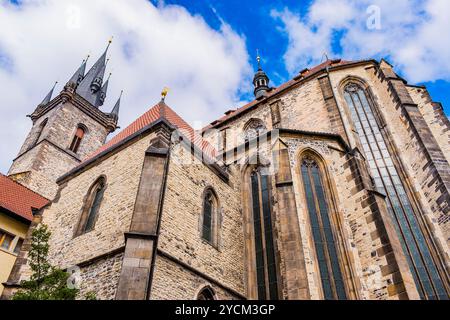 Abside de la mère de Dieu avant Týn, Kostel Matky Boží před Týnem, aussi Týnský chrám, Église de Týn ou tout simplement Týn, ou Église de notre-Dame avant Týn, est un Banque D'Images