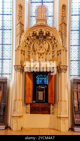 Arche Torah. Synagogue Maisel. Fondé en 1592 comme temple privé par le maire de la ville juive de Prague, Mordecai Maisel. À l'origine Renaissance Banque D'Images