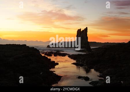 Lever du soleil à Cathedral Rocks, Kiama Downs Australie Banque D'Images