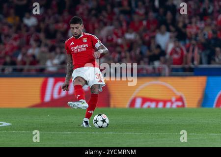 23 octobre 2024. Lisbonne, Portugal. Le défenseur argentin de Benfica Nicolas Otamendi (30) en action lors de la phase de groupes pour l'UEFA Champions League, Benfica vs Feyenoord crédit : Alexandre de Sousa/Alamy Live News Banque D'Images