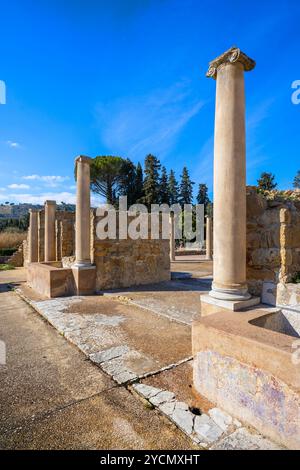 Villa del Casale, Piazza Armerina, Enna, Sicile, Italie Banque D'Images