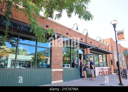 Five points, l'un des plus anciens quartiers de Denver et une ancienne maison des grands du jazz, maintenant bordée de cafés, musées, peintures murales de rue, Colorado. Banque D'Images