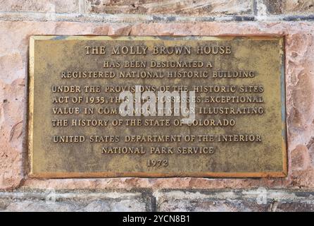 Molly Brown's House Museum, la maison de Denver du philanthrope américain, activiste, socialite et survivante du RMS Titanic, Margaret Brown, Colorado. Banque D'Images