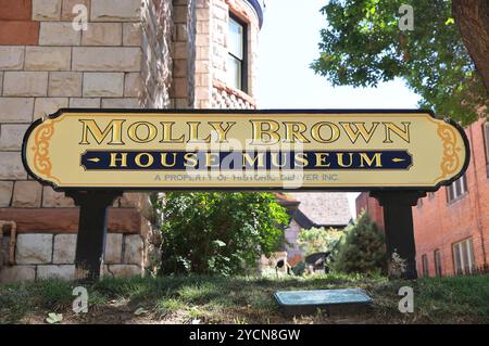 Molly Brown's House Museum, la maison de Denver du philanthrope américain, activiste, socialite et survivante du RMS Titanic, Margaret Brown, Colorado. Banque D'Images