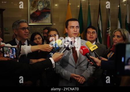 PROCÈS POLITIQUE MINISTRA PALENCIA Quito, mercredi 23 octobre 2024 la Ministre Monica Palencia, en plénière de l'Assemblée nationale, dans son procès politique, soulevée par les députés Paola Cabezas et Leonardo Berrezueta, de Revolucion Ciudadana au Palais législatif photos API Rolando Enriquez Quito Pichincha Équateur POL POL PROCÈS POLITIQUE MINISTRE PALENCIA 73d9e9f8ea245c02971378fbb8673f Copyright Banque D'Images