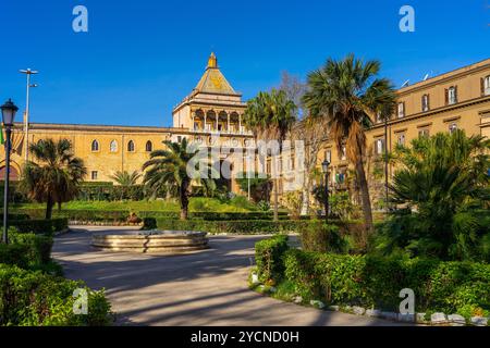 Nouvelle porte, Porta Nuova, Palerme, Sicile, Italie Banque D'Images