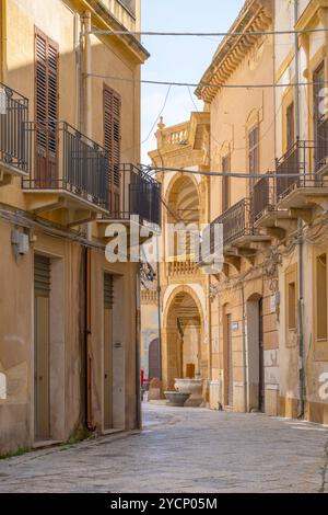 Via Ospedale, Mazara del Vallo, Trapani, Sicile, Italie Banque D'Images