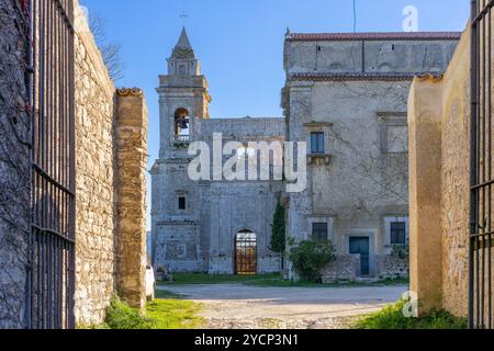 Abbazia Santa Maria del Bosco, Contessa Entellina, Palerme, Sicile, Italie Banque D'Images