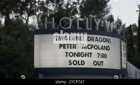 Los Angeles, Californie, USA 22 octobre 2024 Imagine Dragons Sold out Loom World Tour concert au Hollywood Bowl le premier des quatre concerts de cette semaine au Hollywood Bowl le 22 octobre 2024 à Los Angeles, Californie, USA. Peter McPoland ouvre la loi. Photo de Barry King/Alamy Stock photo Banque D'Images