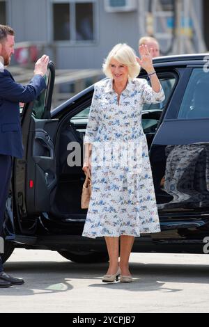 Sydney, Australie. 23 octobre 2024. La reine Camilla arrive lors du départ officiel de la reine Camilla et du roi Charles III de l'aéroport de Sydney le 23 octobre 2024 à Sydney, Australie crédit : IOIO IMAGES/Alamy Live News Banque D'Images