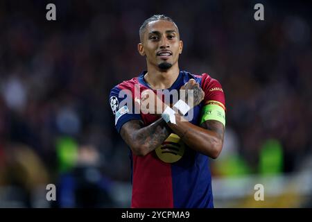 Barcelone, Espagne. Crédit : D. 23 octobre 2024. Raphinha (Barcelone) Football/Football : match de l'UEFA Champions League entre le FC Barcelone 4-1 Bayern Munich aux Estadi Olimpic Lluis Companys à Barcelone, Espagne. Crédit : d . Nakashima/AFLO/Alamy Live News Banque D'Images