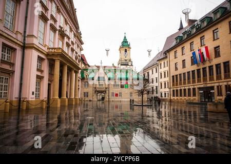 Main Square, Hlavne Namestie à Bratislava, Slovaquie Banque D'Images