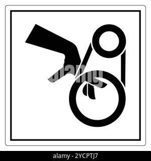 Ce graphique présente un symbole de main et une icône de fauteuil roulant, mettant l'accent sur l'accessibilité et l'assistance dans les espaces publics. Idéal pour promouvoir l'inclusivité. Illustration de Vecteur