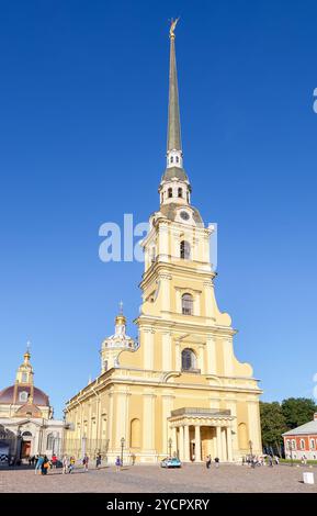 Cathédrale des Saints Pierre et Paul dans la forteresse Pierre et Paul à Pétersbourg, Russie Banque D'Images