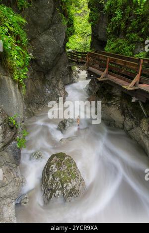 Cours d'eau dans le Seisenbergklamm, Weissbach près de Lofer, Salzbourg, Autriche Banque D'Images