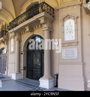 Vienne, Autriche, 22 septembre 2022 : façade de la maison du compositeur Eduard Strauss dans le centre-ville de Vienne, Europe Banque D'Images