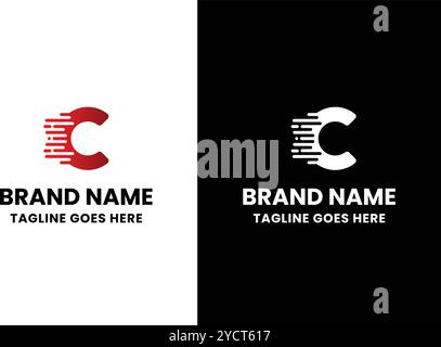 Lettre créative C logo Illustration de Vecteur