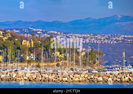 Opatija marina dans Icici vue panoramique Banque D'Images