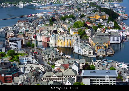 Aksla à la ville d'Alesund , Norvège Banque D'Images