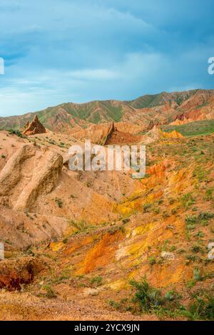 Skazka aka Fairy Tale Canyon, Kirghizistan Banque D'Images