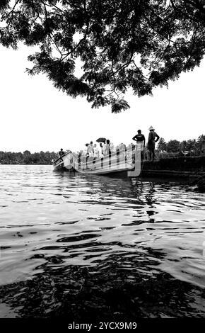 L'ancien port maritime de Tyndis est identifié à Kadalundi - région de Chaliyam Beypore. Village de pêcheurs de Chaliyam. Banque D'Images