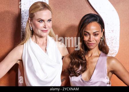 Hollywood, États-Unis. 23 octobre 2024. HOLLYWOOD, LOS ANGELES, CALIFORNIE, États-Unis - 23 OCTOBRE : Nicole Kidman et Zoe Saldana arrivent à Los Angeles première de la série originale de Paramount 'Lioness' saison 2 qui a eu lieu à l'Academy of Motion Picture Arts Sciences - Linwood Dunn Theater le 23 octobre 2024 à Hollywood, Los Angeles, Californie, États-Unis. (Photo de Xavier Collin/image Press Agency) crédit : image Press Agency/Alamy Live News Banque D'Images