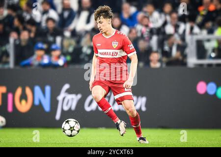 Turin, Italie. 22 octobre 2024. Anthony ROUAULT de Stuttgart lors du match de football MD3 de l'UEFA Champions League, League phase MD3 entre la Juventus FC et le VfB Stuttgart le 22 octobre 2024 au stade Allianz de Turin, Italie - photo Matthieu Mirville (A Gandolfo)/DPPI crédit : DPPI Media/Alamy Live News Banque D'Images