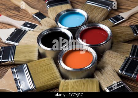 Outils de peinture et accessoires Banque D'Images