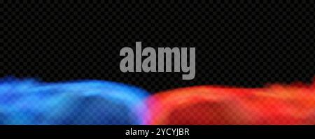 Brouillard de flamme néon abstrait. Concept de confrontation dans la compétition de boxe sportive. Illustration de Vecteur