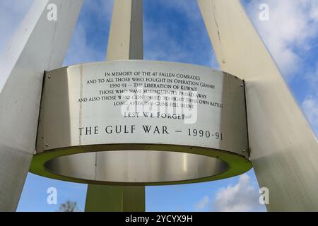 Le mémorial de la guerre du Golfe au National Memorial Arboretum, Alrewas près de Lichfield, Staffordshire, Angleterre, Royaume-Uni Banque D'Images