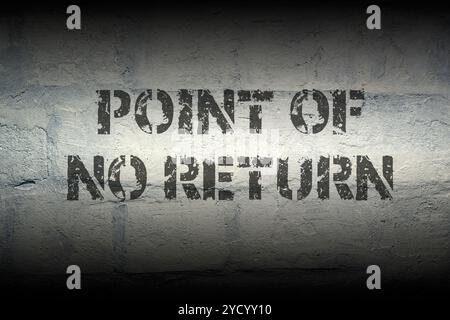 Point de non-retour gr Banque D'Images