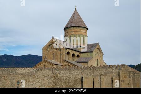 Cathédrale Svetitskhoveli Cathédrale chrétienne orthodoxe et site du patrimoine mondial de l'UNESCO situé dans la ville historique de Mtskheta, Géorgie, près du capit Banque D'Images