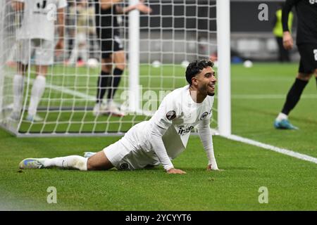 Francfort, Allemagne. 24 octobre 2024. Fussball UEFA Europa League 3. Spieltag Eintracht Frankfurt - Rigas FS AM 24.10.2024 im Deutsche Bank Park in Frankfurt Omar Marmoush ( Francfort ) Foto : Revierfoto crédit : ddp Media GmbH/Alamy Live News Banque D'Images