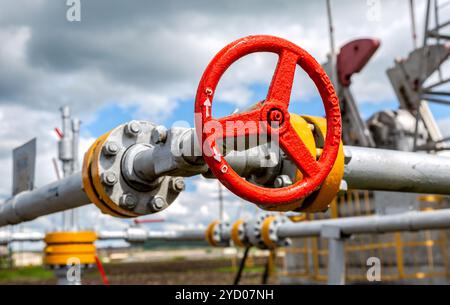 Conduite avec vanne de régulation Banque D'Images