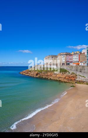 Plage d'Orzan, la Coruña, Galice, Espagne Banque D'Images