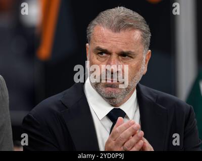 Londres, Royaume-Uni. 19 octobre 2024. Londres, Angleterre - 24 octobre : Ange Postecoglou, entraîneur de Tottenham Hotspur, lors du match UEFA Europa League 2024/25 opposant Tottenham Hotspur contre AZ Alkmaar au Tottenham Hotspur Stadium le 24 octobre 2024 à Londres, Angleterre. (David Horton/SPP) crédit : SPP Sport Press photo. /Alamy Live News Banque D'Images