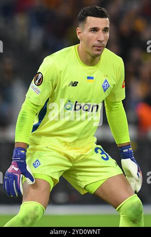 Rome, Latium. 24 octobre 2024. Ruslan Neshcheret du Dynamo Kyiv lors de la première ronde de qualification de la Ligue Europa - match de 3e manche entre Roma et Dynamo Kiyv au stade olympique, Italie, le 24 octobre 2024. Crédit crédit : massimo insabato/Alamy Live News Banque D'Images