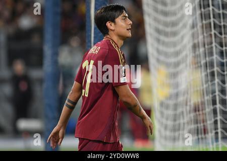 Rome, Latium. 24 octobre 2024. Paulo Dybala de L'AS Roma lors du premier tour de qualification de la Ligue Europa - 3ème match d'étape entre Roma et Dynamo Kiyv au stade olympique, Italie, le 24 octobre 2024. Crédit crédit : massimo insabato/Alamy Live News Banque D'Images