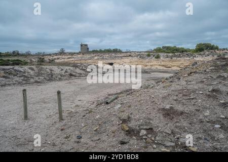 Carrière de calcaire sur Robben Island Banque D'Images