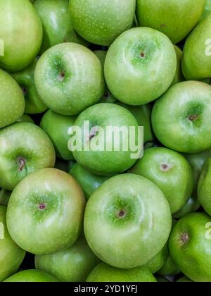 Fond pommes vertes. Fond de fruit. Pommes sur les pommes. Banque D'Images