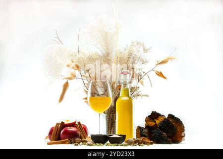 Thé aux champignons homebrew bio et sain. Banque D'Images