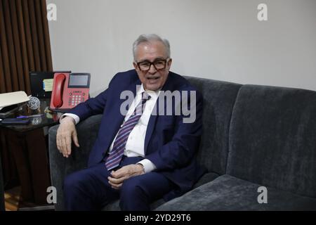 Non exclusif : le Gouverneur de l'Etat de Sinaloa, Ruben Rocha, lors de sa visite au Congrès mexicain dans le cadre de son voyage de travail, , où il adresse Banque D'Images