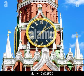 Carillons de la tour Spasskaya du Kremlin de Moscou Banque D'Images