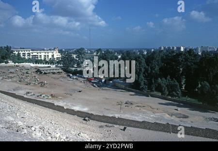 MENA House Hôtel avec Caravansérail, Gizeh, le Caire, Egypte, septembre 1989, vintage, rétro, ancien, historique, Afrique Banque D'Images