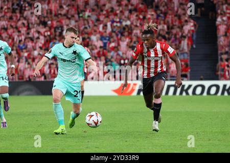 Match de football UEFA Europa League Athletic Club vs Slavia de Praga au stade San Mames à Bilbao, Espagne. 24 octobre 2024. 900/cordon Press Credit : CORDON PRESS/Alamy Live News Banque D'Images