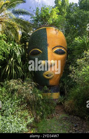 Marrakech, Maroc, 24 mars 2024 : vue d'œuvres d'art dans les magnifiques jardins Anima à Marrakech, Afrique Banque D'Images