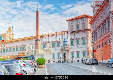 ROME, ITALIE- 09 mai, 2017 : Fontaine Dioscuri ( Fontana dei Dioscuri) situé près du Quirinal (Palazzo del Quirinale) . Rome. L'Italie. Banque D'Images